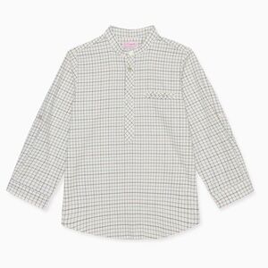 La Coqueta Tartan Mateo Long Sleeve Boy Shirt